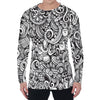 Cartoon Casino Card Pattern Print Men's Long Sleeve T-Shirt