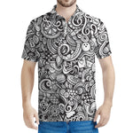 Cartoon Casino Card Pattern Print Men's Polo Shirt