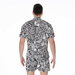 Cartoon Casino Card Pattern Print Men's Rompers