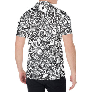 Cartoon Casino Card Pattern Print Men's Shirt