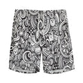 Cartoon Casino Card Pattern Print Men's Athletic Shorts