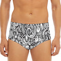Cartoon Casino Card Pattern Print Men's Triangle Swim Briefs