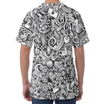 Cartoon Casino Card Pattern Print Men's Velvet T-Shirt