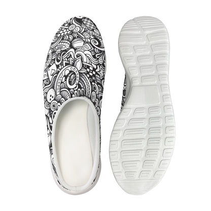 Cartoon Casino Card Pattern Print Mesh Casual Shoes