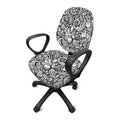 Cartoon Casino Card Pattern Print Office Chair Cover