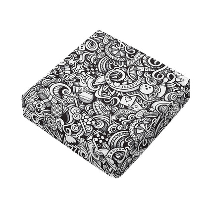 Cartoon Casino Card Pattern Print Outdoor Seat Cushion Cover