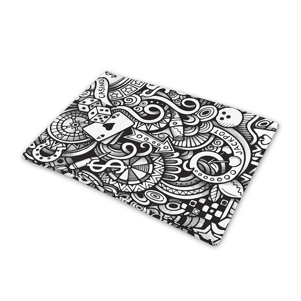 Cartoon Casino Card Pattern Print Pet Cooling Mat Cover