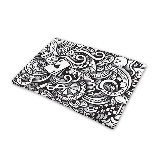 Cartoon Casino Card Pattern Print Pet Cooling Mat Cover