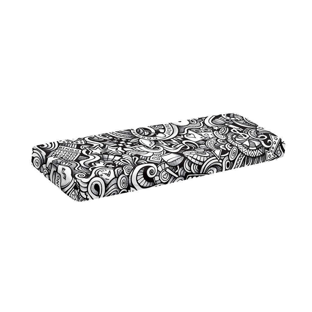 Cartoon Casino Card Pattern Print Piano Keyboard Cover