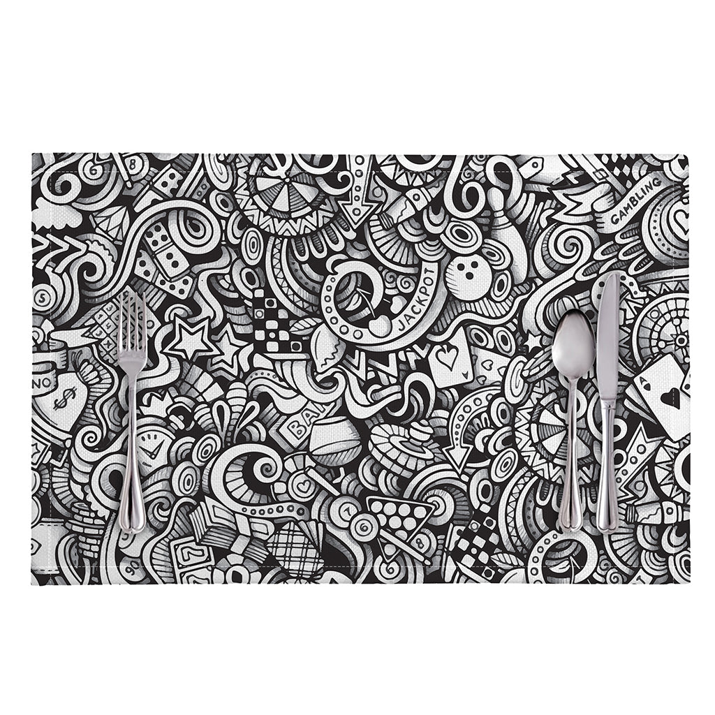 Cartoon Casino Card Pattern Print Placemat
