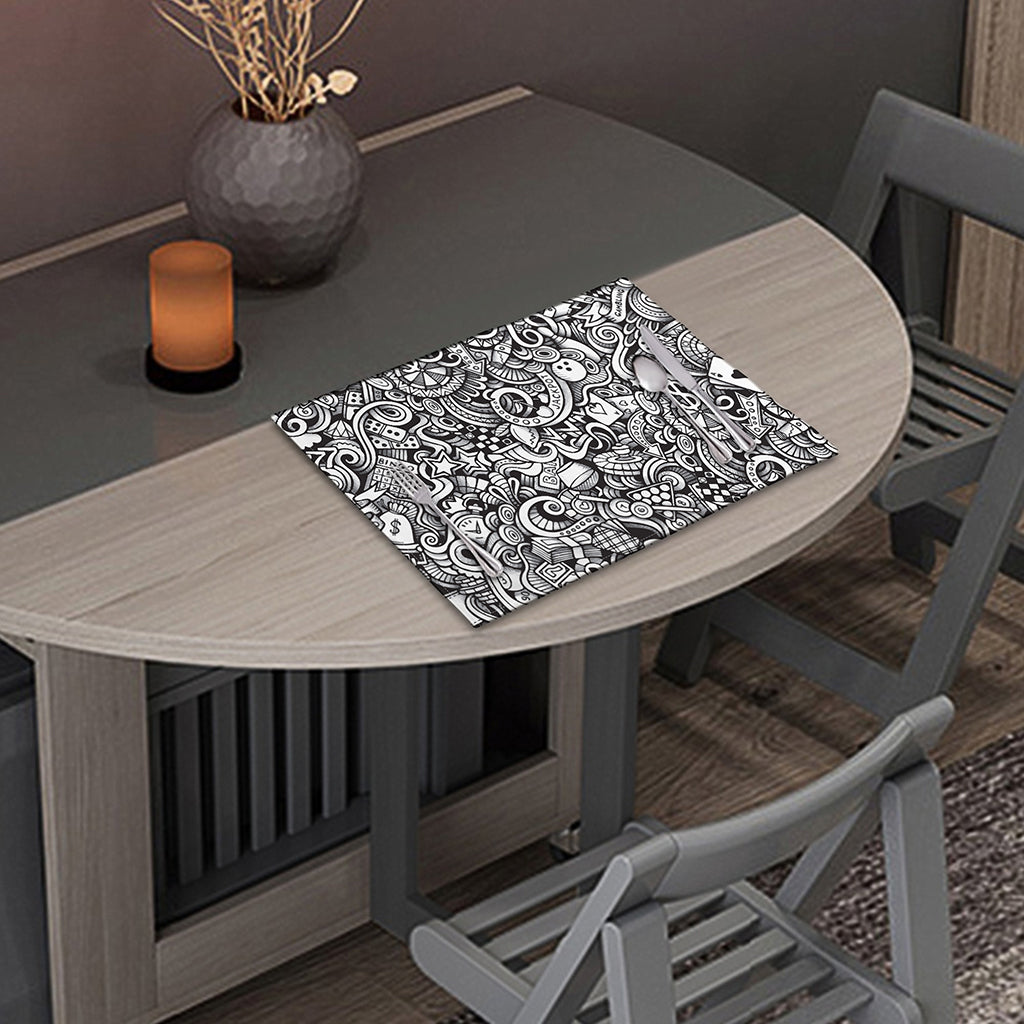Cartoon Casino Card Pattern Print Placemat