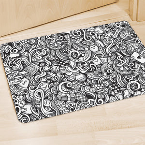 Cartoon Casino Card Pattern Print Polyester Doormat