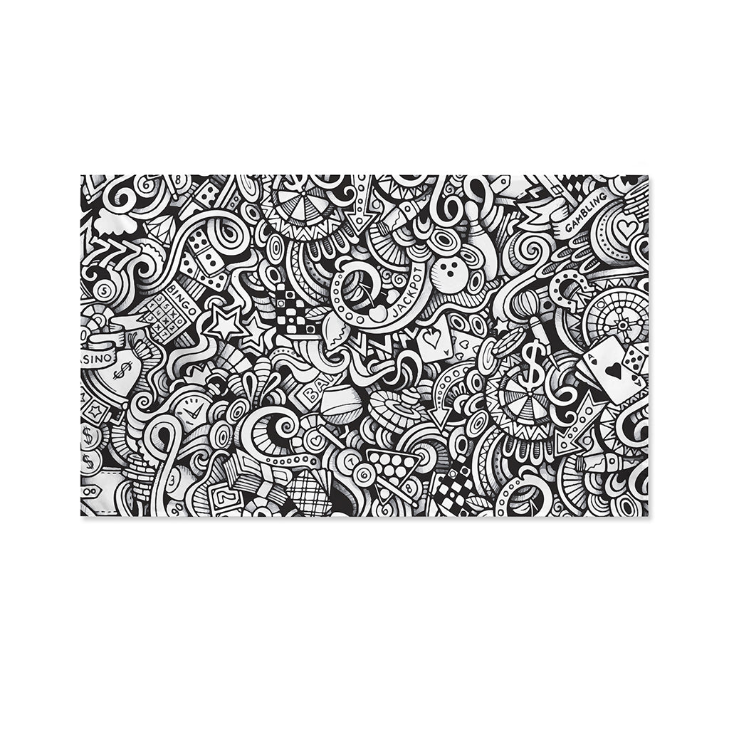 Cartoon Casino Card Pattern Print Polyester Flag