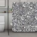 Cartoon Casino Card Pattern Print Polyester Shower Curtain