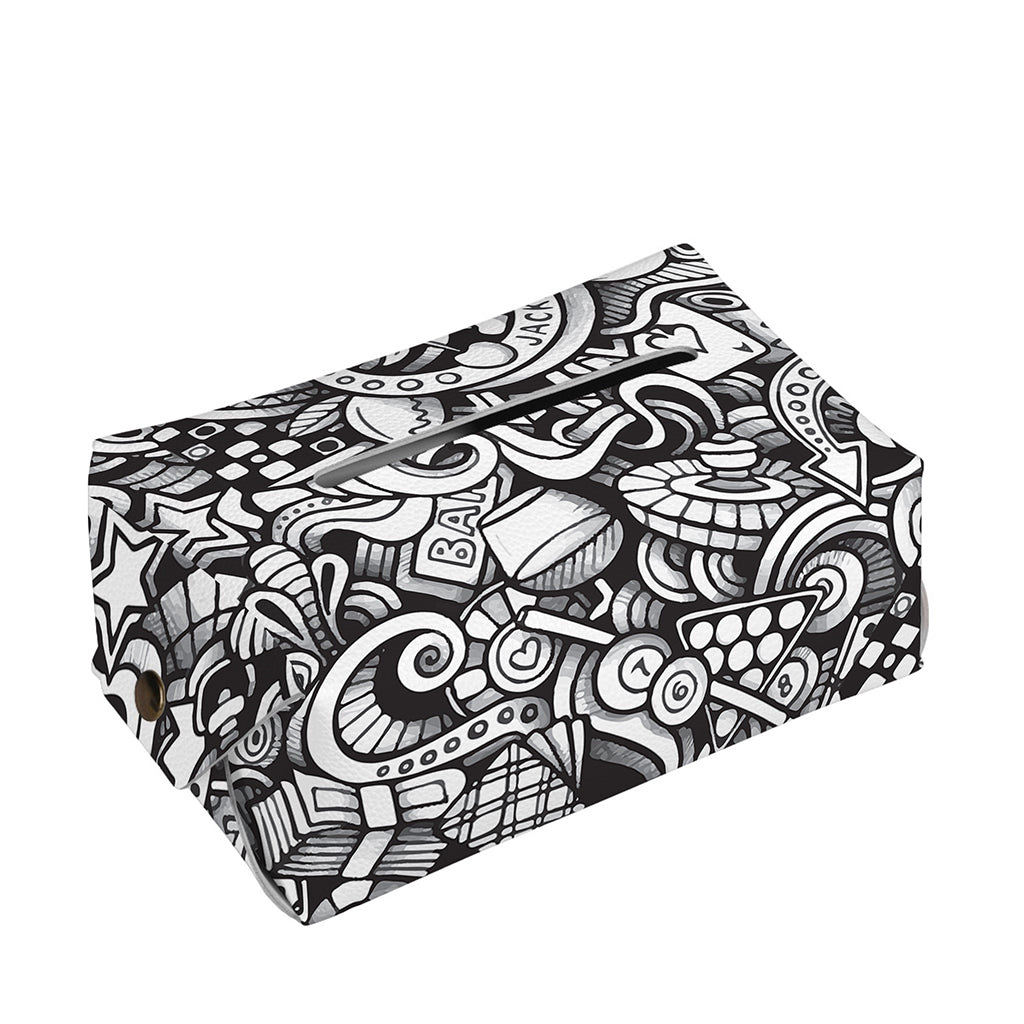 Cartoon Casino Card Pattern Print Rectangle Tissue Box Cover