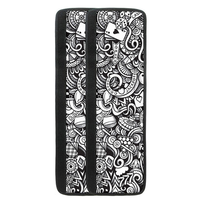 Cartoon Casino Card Pattern Print Refrigerator Handle Covers