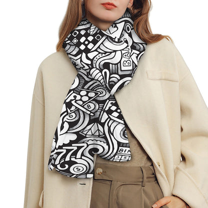 Cartoon Casino Card Pattern Print Scarf