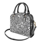 Cartoon Casino Card Pattern Print Shoulder Handbag