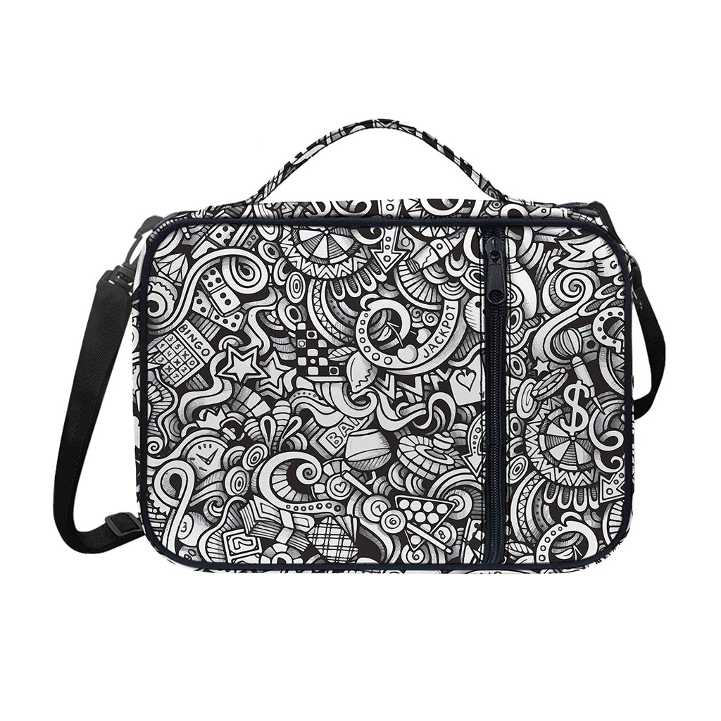 Cartoon Casino Card Pattern Print Shoulder Strap Bible Bag