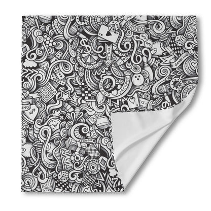 Cartoon Casino Card Pattern Print Silk Bandana