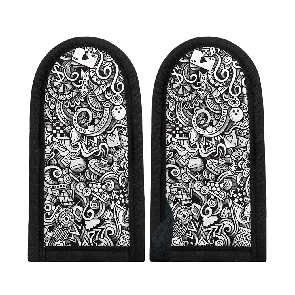 Cartoon Casino Card Pattern Print Skillet Handle Cover