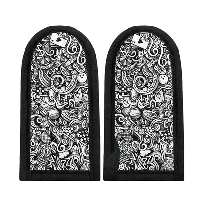 Cartoon Casino Card Pattern Print Skillet Handle Cover