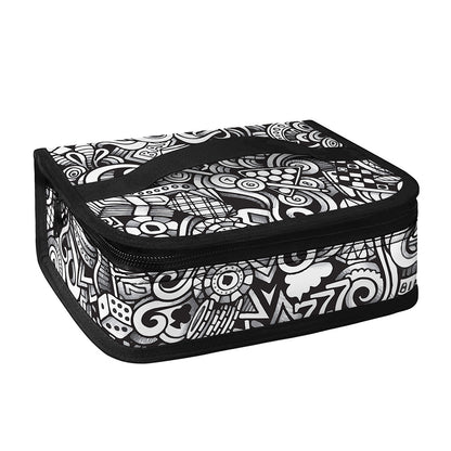 Cartoon Casino Card Pattern Print Small Lunch Bag