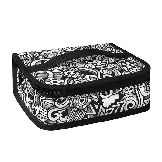 Cartoon Casino Card Pattern Print Small Lunch Bag