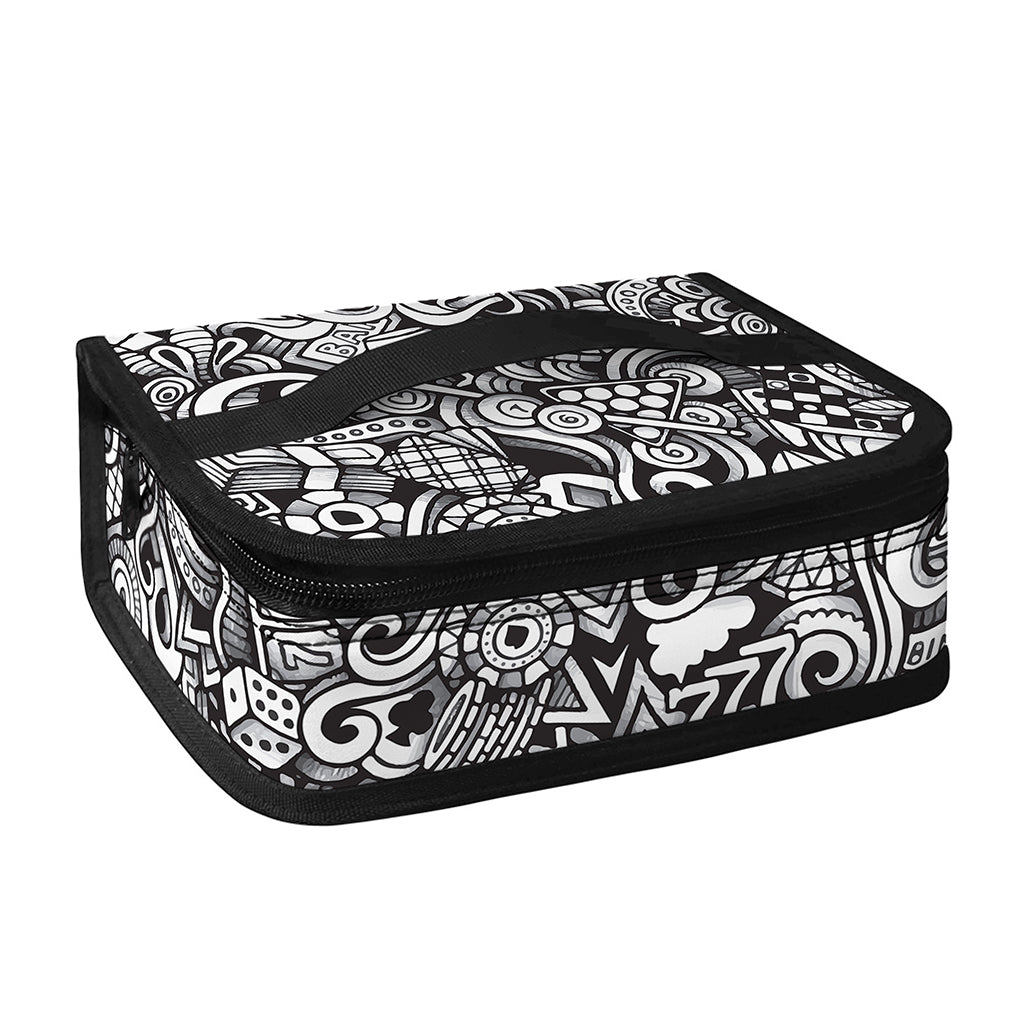 Cartoon Casino Card Pattern Print Small Lunch Bag