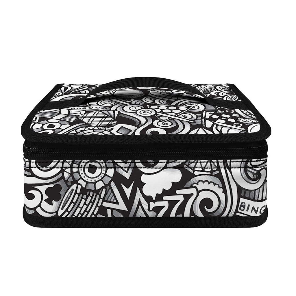 Cartoon Casino Card Pattern Print Small Lunch Bag