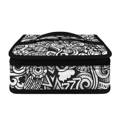 Cartoon Casino Card Pattern Print Small Lunch Bag