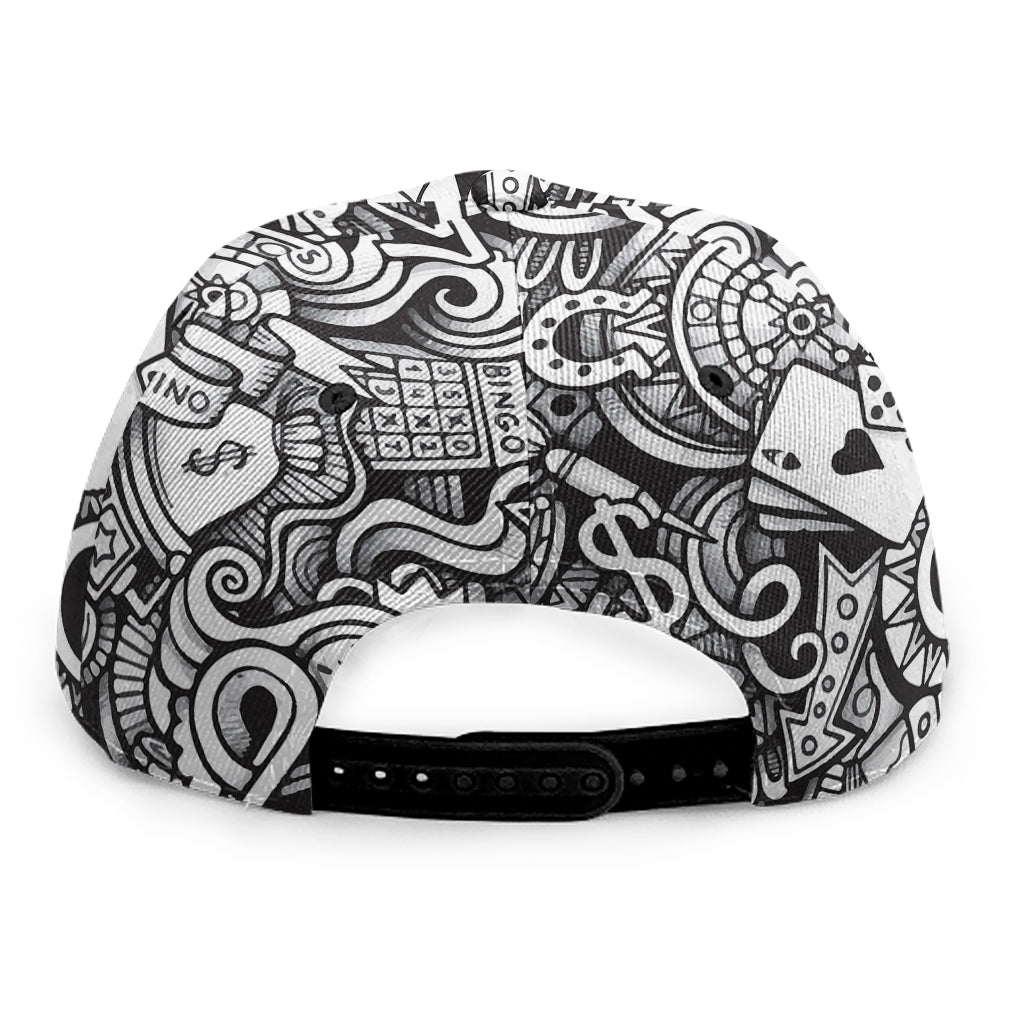 Cartoon Casino Card Pattern Print Snapback Cap