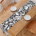 Cartoon Casino Card Pattern Print Table Runner