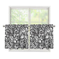 Cartoon Casino Card Pattern Print Tier Curtains