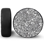 Cartoon Casino Card Pattern Print Tire Cover