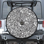 Cartoon Casino Card Pattern Print Tire Cover With Camera Hole