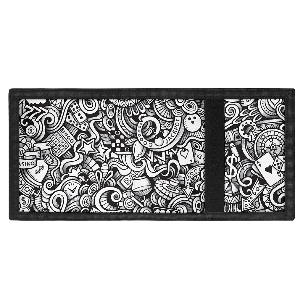 Cartoon Casino Card Pattern Print Trifold Wallet