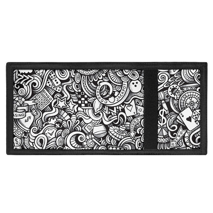 Cartoon Casino Card Pattern Print Trifold Wallet