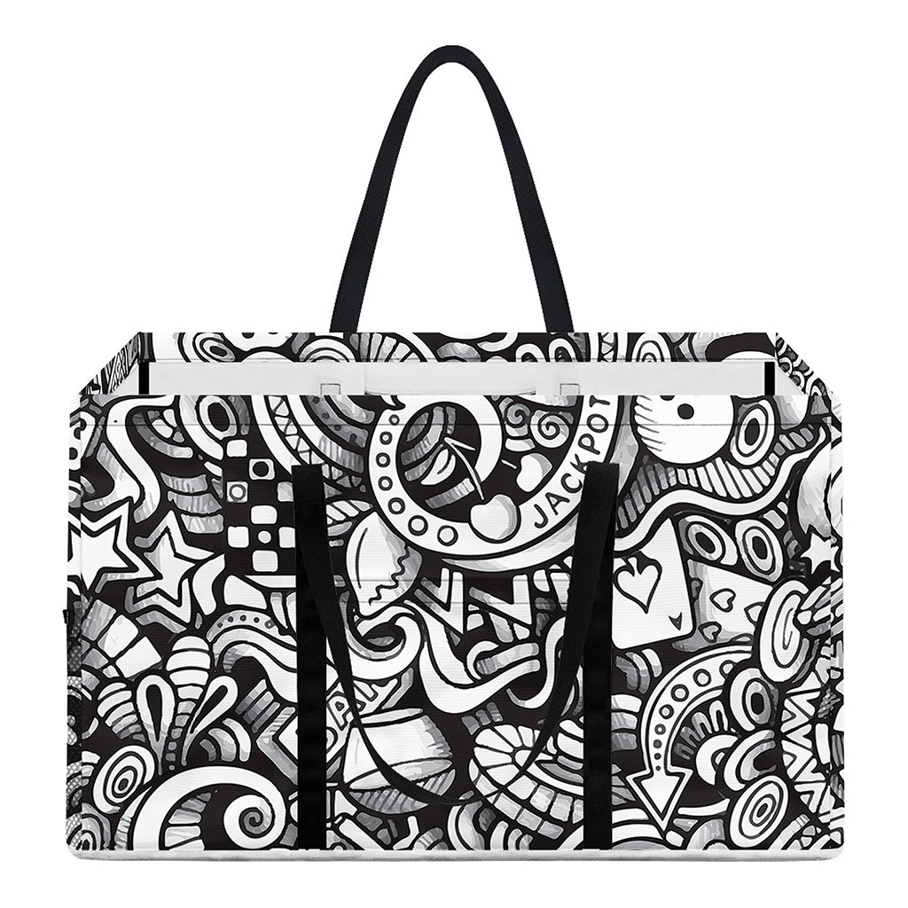 Cartoon Casino Card Pattern Print Utility Tote Bag