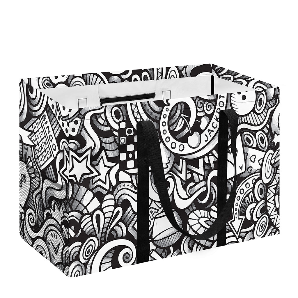 Cartoon Casino Card Pattern Print Utility Tote Bag