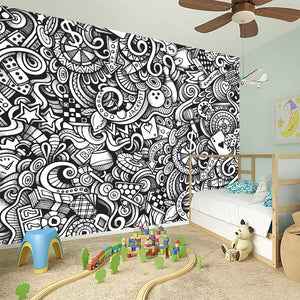 Cartoon Casino Card Pattern Print Wall Sticker