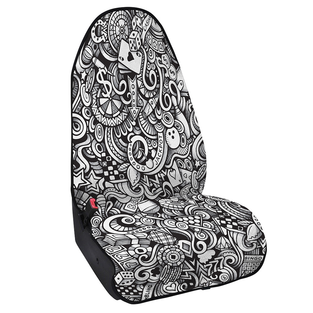 Cartoon Casino Card Pattern Print Waterproof Car Seat Cover