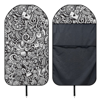Cartoon Casino Card Pattern Print Waterproof Car Seat Cover