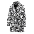 Cartoon Casino Card Pattern Print Women's Bathrobe