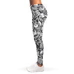 Cartoon Casino Card Pattern Print Women's Leggings