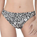Cartoon Casino Card Pattern Print Women's Thong