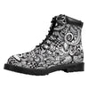 Cartoon Casino Card Pattern Print Work Boots