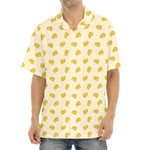 Cartoon Cheese Pattern Print Aloha Shirt