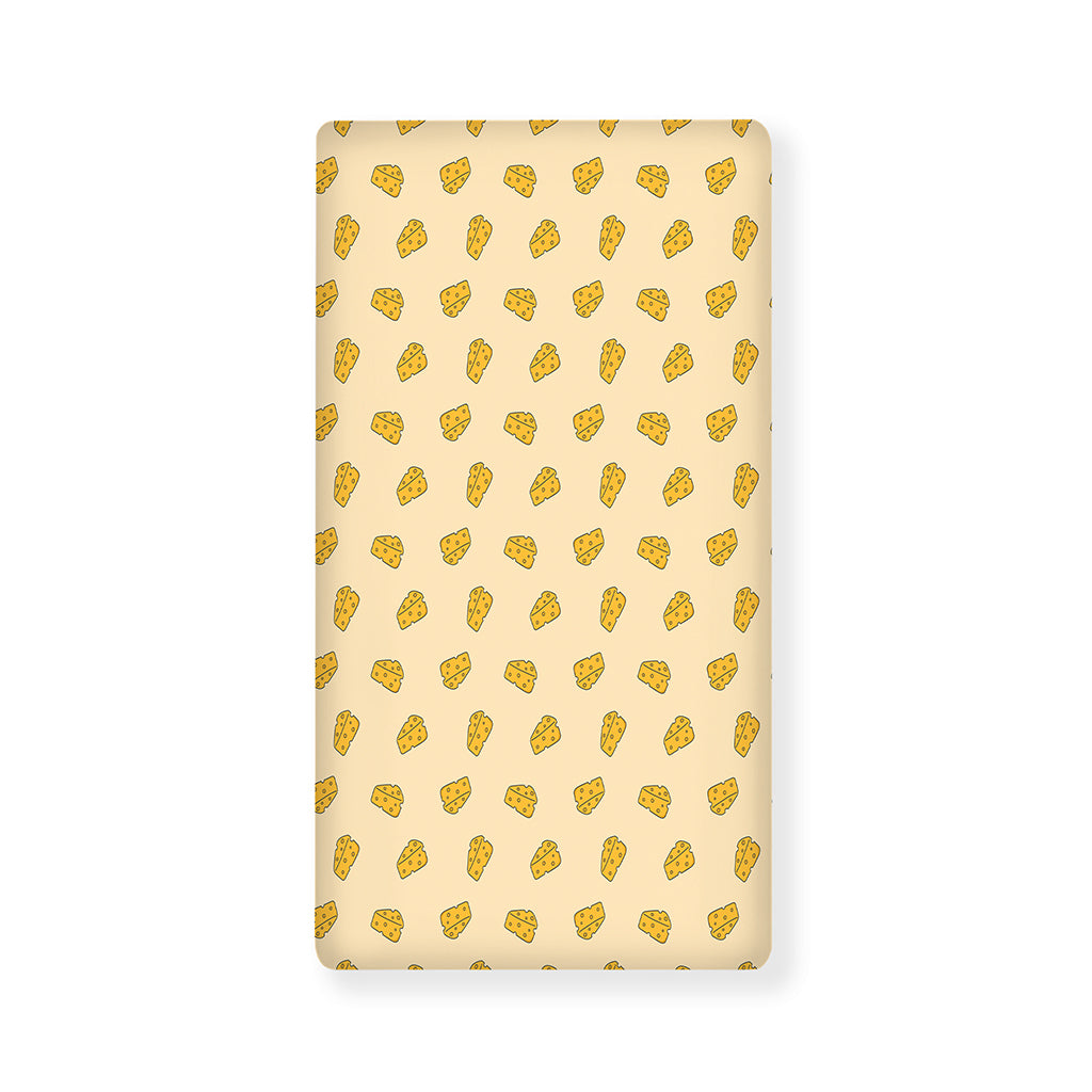 Cartoon Cheese Pattern Print Baby Crib Sheet