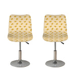 Cartoon Cheese Pattern Print Bar Stool Covers